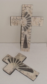 Handmade Pottery Cross Gift